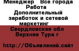 Менеджер - Все города Работа » Дополнительный заработок и сетевой маркетинг   . Свердловская обл.,Верхняя Тура г.